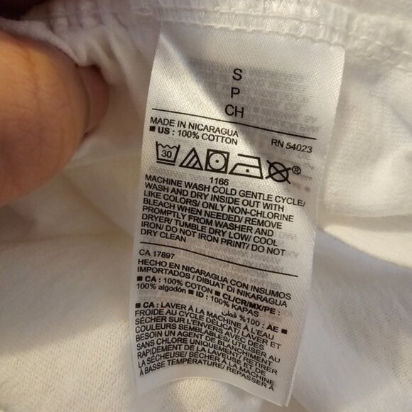 White Old Navy Women's Maternity " Strong Mama"  Graphic Side-Shirred T-Shirt - Picture 7 of 7